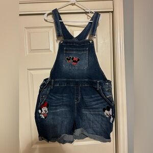 Torrid Disney Mickey and Minnie Mouse Womens Denim Overalls Size 22